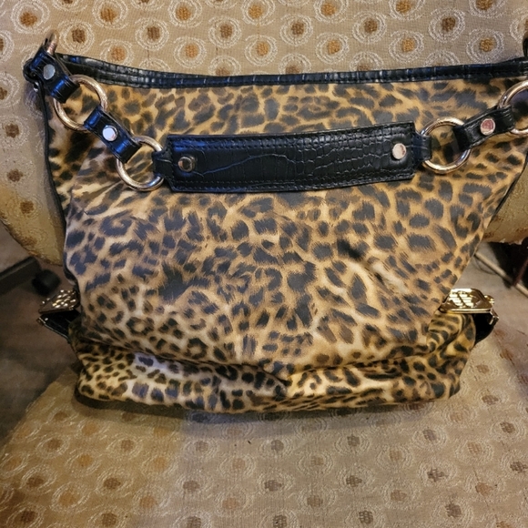 Dana Buchman Leopard Print Shoulder Bag - Picture 1 of 7